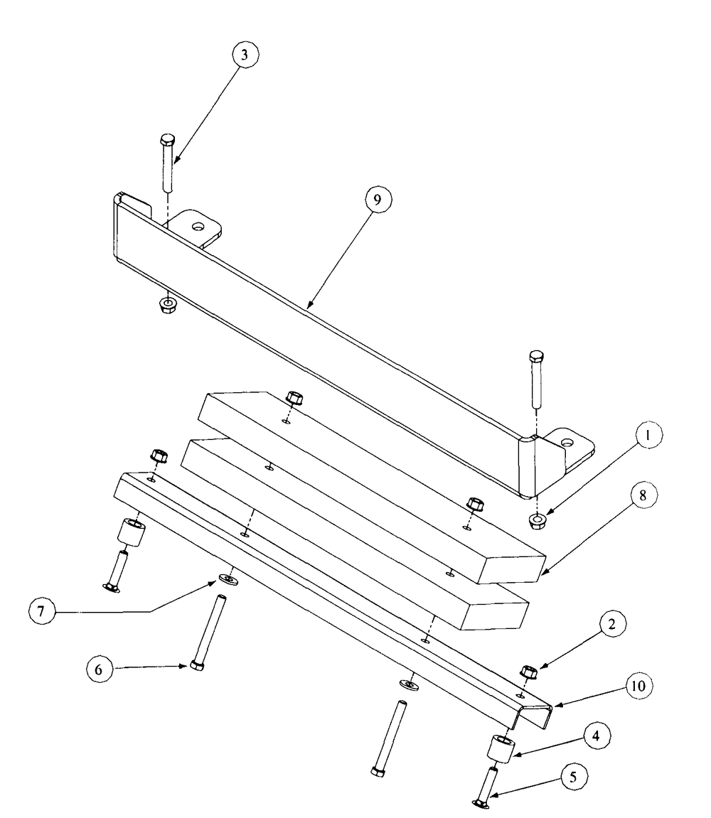 Rear Bumper Diagram and Parts List for 3654 53AB5B8K100-ZT54 Cub Cadet Lawn Mower